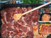 Geniální oběd 3v1: Krkovice s rýží a bramborami na jednom pekáči